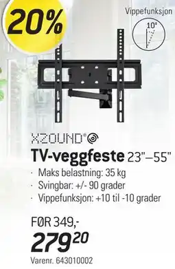 Thansen TV-veggfeste 23–55 tilbud