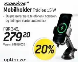 Thansen Mobilholder Trådløs 15 W tilbud