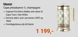 Kitch'n Magnor Cape presskanne champagne tilbud