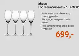 Kitch'n Magnor Fryd champagne glass tilbud