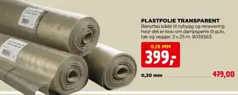 Plastfolie transparent