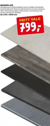 jem & fix Benkeplate tilbud