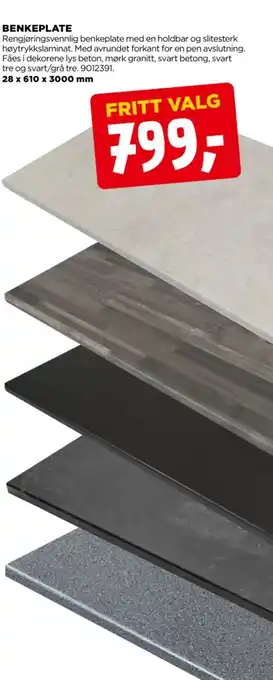 jem & fix Benkeplate tilbud