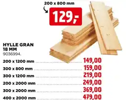 jem & fix Hylle Gran 18 mm tilbud