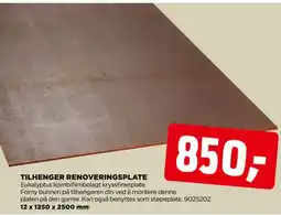 jem & fix Tilhenger renoveringsplate tilbud