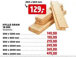 jem & fix HYLLE GRAN 18 MM tilbud