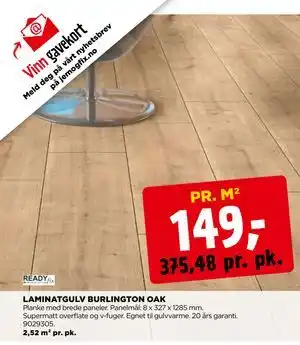 jem & fix LAMINATGULV BURLINGTON OAK tilbud