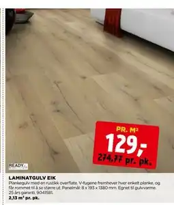 jem & fix LAMINATGULV EIK tilbud