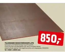 jem & fix TILHENGER RENOVERINGSPLATE tilbud