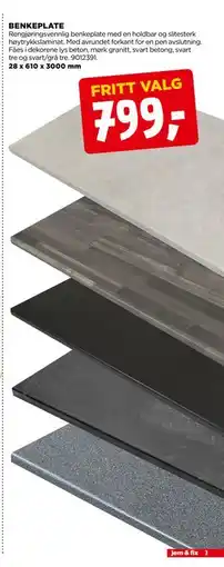 jem & fix BENKEPLATE tilbud