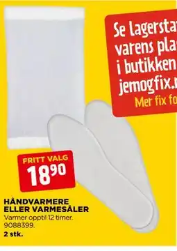 jem & fix HÅNDVARMERE ELLER VARMESÅLER tilbud