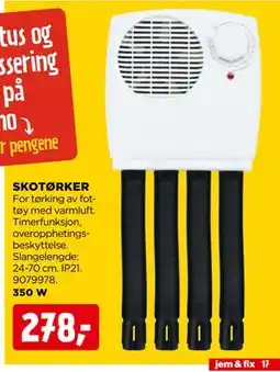 jem & fix SKOTØRKER tilbud