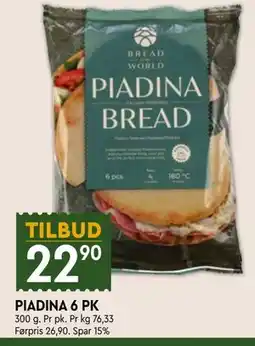 Coop Mega PIADINA 6 PK tilbud