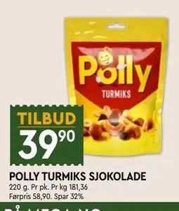 Coop Mega POLLY TURMIKS SJOKOLADE tilbud