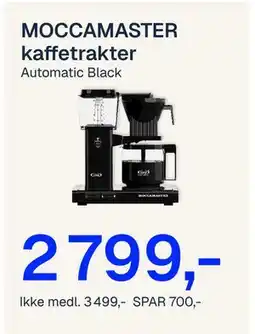 Jernia MOCCAMASTER kaffetrakter tilbud