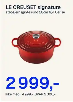 Jernia LE CREUSET signature tilbud