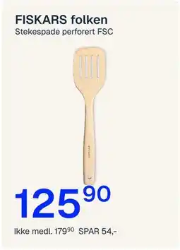Jernia FISKARS folken Stekespade perforert FSC tilbud