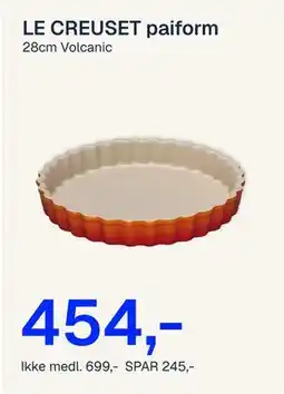 Jernia LE CREUSET paiform tilbud