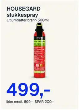 Jernia HOUSEGARD slukkespray tilbud