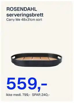 Jernia ROSENDAHL serveringsbrett tilbud