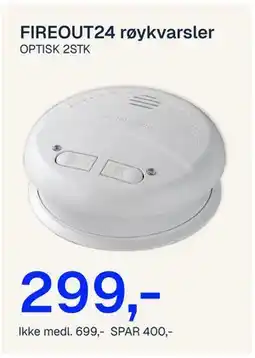 Jernia FIREOUT24 røykvarsler tilbud