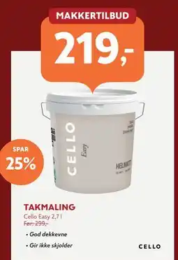 Byggmakker TAKMALING tilbud