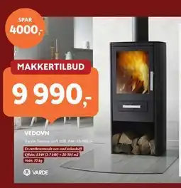 Byggmakker VEDOVN Varde Samsø sort stål tilbud