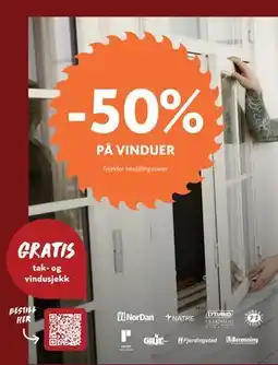 Byggmakker 50% PÅ VINDUER tilbud