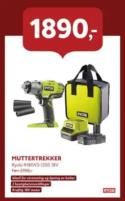 Byggmakker MUTTERTREKKER tilbud
