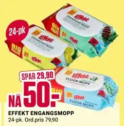 Europris EFFEKT ENGANGSMOPP tilbud