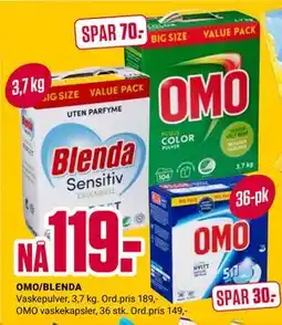 Europris OMO/BLENDA tilbud