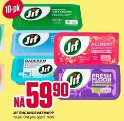 Europris JIF ENGANGSVÅTMOPP tilbud