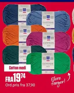 Europris Cotton medi garn tilbud