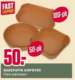 Europris BAKEPAPIR AIRFRYER tilbud