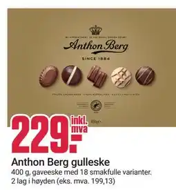 Europris Anthon Berg gulleske tilbud