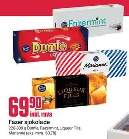 Europris Fazer sjokolade tilbud