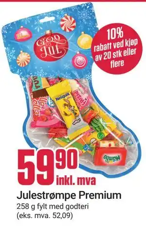 Europris Julestrømpe Premium tilbud