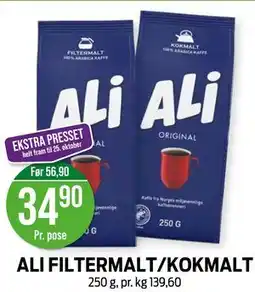 Kiwi ALI FILTERMALT/KOKMALT tilbud