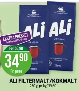 Kiwi ALI FILTERMALT/KOKMALT tilbud
