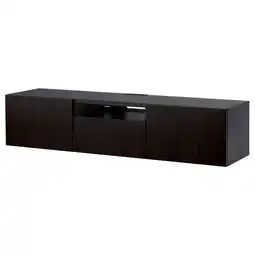 IKEA BestÅ tv-benk, brunsvart/lappviken brunsvart, 180x42x39 cm tilbud