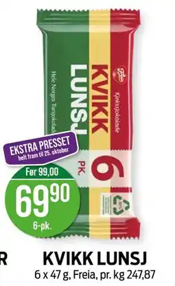 Kiwi KVIKK LUNSJ tilbud