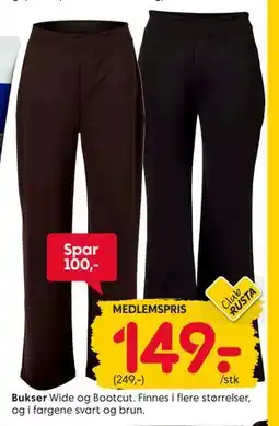 Rusta Bukser, Medlemspris tilbud
