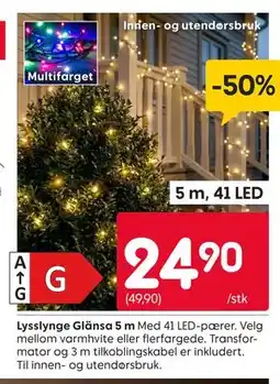 Rusta Lysslynge Glänsa 5 m tilbud