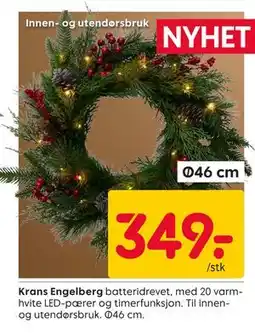 Rusta Krans Engelberg tilbud