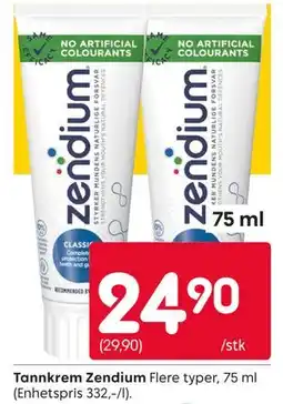 Rusta Tannkrem Zendium tilbud