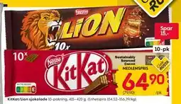 Rusta KitKat/Lion sjokolade, Medlemspris tilbud