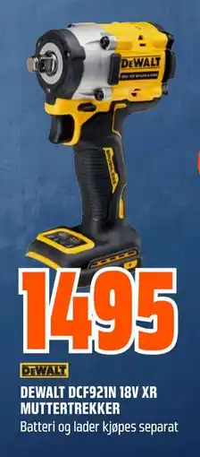 Obs Bygg DEWALT DCF921N 18V XR MUTTERTREKKER tilbud