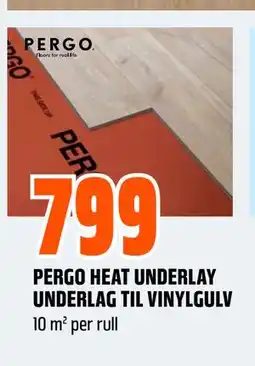Obs Bygg PERGO HEAT UNDERLAY UNDERLAG TIL VINYLGULV tilbud