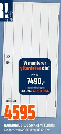 Obs Bygg HARMONIE SILJE SMART YTTERDØR tilbud