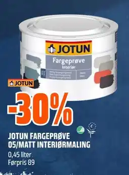 Obs Bygg JOTUN FARGEPRØVE 05/MATT INTERIØRMALING tilbud